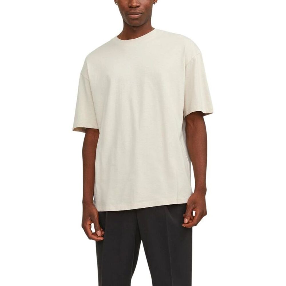 Jack Jones Beige Cotton Men's T-Shirt